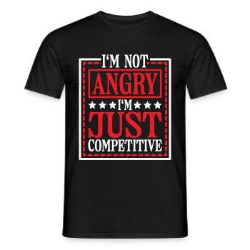 Je ne suis pas en colère, je suis juste compétitif 5 - T-shirt homme - noir - Devant - AI Model Male 178 light (178cm)