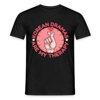 Les drames coréens sont ma thérapie 8 - T-shirt homme - noir - Devant - AI Model Male 178 light (178cm)