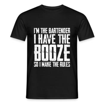 I Have The Booze So I Make The Rules 3 - Men's T-Shirt - black - Front - AI Model Male 178 light (178cm)
