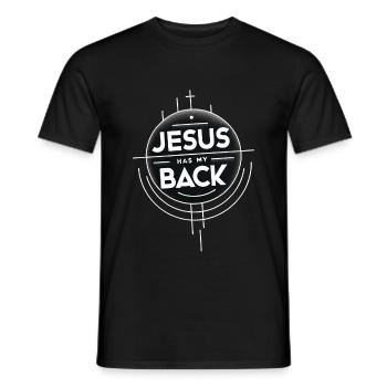 Jésus me soutient 19 - T-shirt homme - noir - Devant - AI Model Male 178 light (178cm)