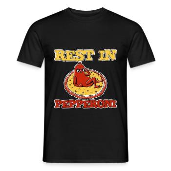 Repos au pepperoni 2 - T-shirt homme - noir - Devant - AI Model Male 178 light (178cm)