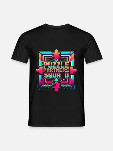 Puzzle Partners Squad 2 - Men's T-Shirt - black
