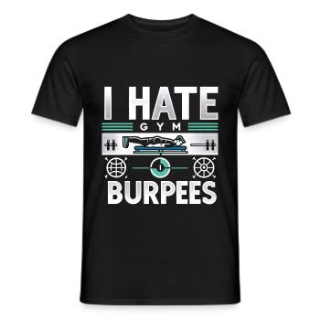Je déteste les burpees 10 - T-shirt homme - noir - Devant - AI Model Male 178 light (178cm)