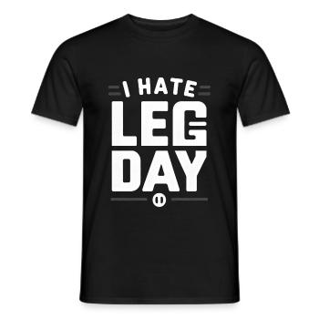 Je déteste la jambe Jour 30 - T-shirt homme - noir - Devant - AI Model Male 178 light (178cm)