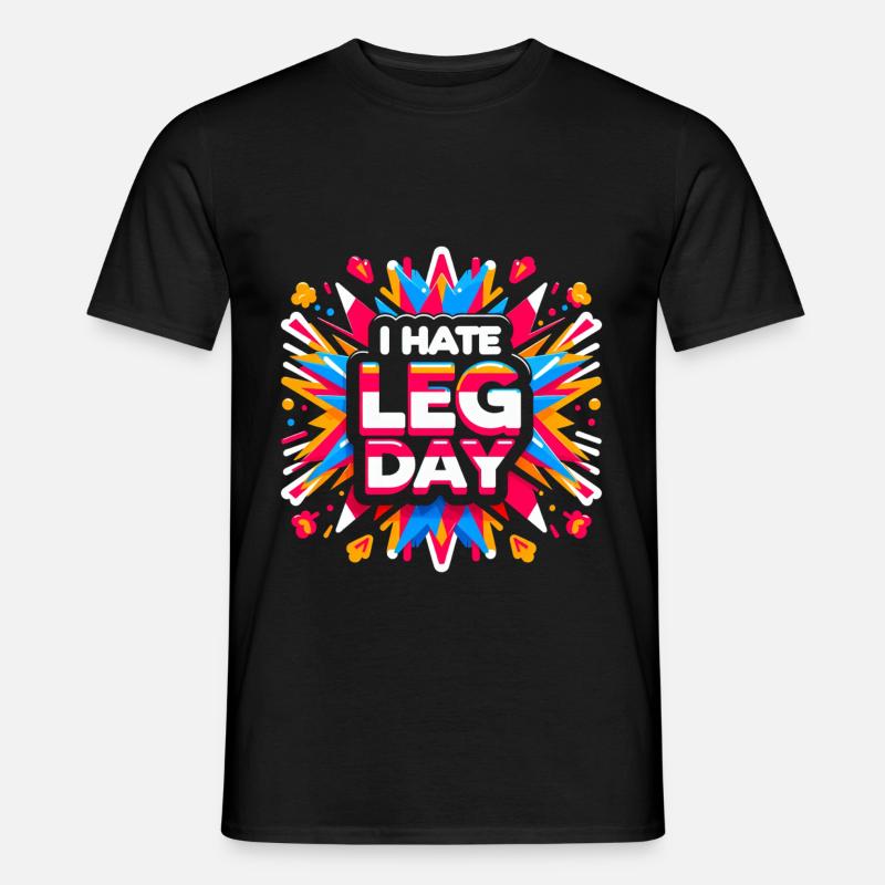 I Hate Leg Day 35 - Männer T-Shirt - Schwarz