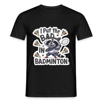 J’ai mis le mauvais dans le badminton 4 - T-shirt homme - noir - Devant - AI Model Male 178 light (178cm)