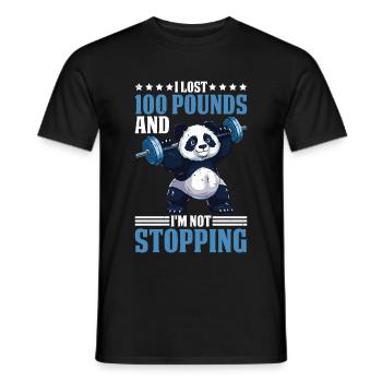 I Lost 100 Pounds And I'm Not Stopping 20 - Men's T-Shirt - black - Front - AI Model Male 178 light (178cm)