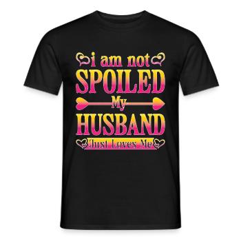 Je ne suis pas gâtée, mon mari m’aime juste 9 - T-shirt homme - noir - Devant - AI Model Male 178 light (178cm)