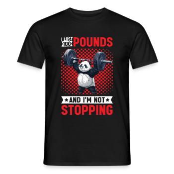 I Lost 100 Pounds And I'm Not Stopping 21 - Men's T-Shirt - black - Front - AI Model Male 178 light (178cm)