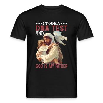 I Took A Dna Test And God Is My Father 37 - Men's T-Shirt - black - Front - AI Model Male 178 light (178cm)