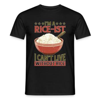 I'm A Rice-ist I Can't Live Without Rice 6 - Männer T-Shirt - Schwarz - Vorne - AI Model Male 178 light (178cm)