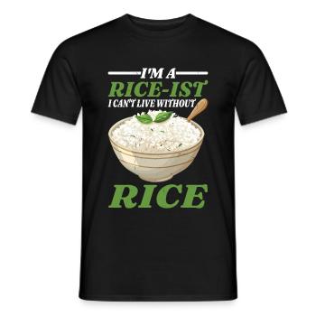 I'm A Rice-ist I Can't Live Without Rice 5 - Männer T-Shirt - Schwarz - Vorne - AI Model Male 178 light (178cm)
