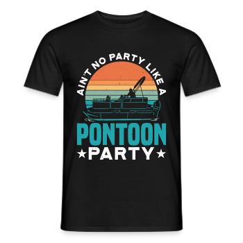 Ain't No Party Like A Pontoon Party 2 - Men's T-Shirt - black - Front - AI Model Male 178 light (178cm)
