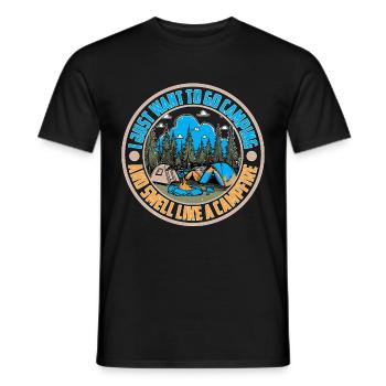 I Just Want To Go Camping And Smell A Campfire 3 - Men's T-Shirt - black - Front - AI Model Male 178 light (178cm)