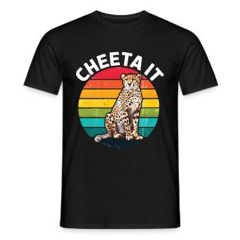 Cheeta It - Männer T-Shirt - Schwarz - Vorne - AI Model Male 178 light (178cm)