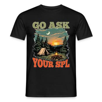 Go Ask Your Spl 23 - Männer T-Shirt - Schwarz - Vorne - AI Model Male 178 light (178cm)