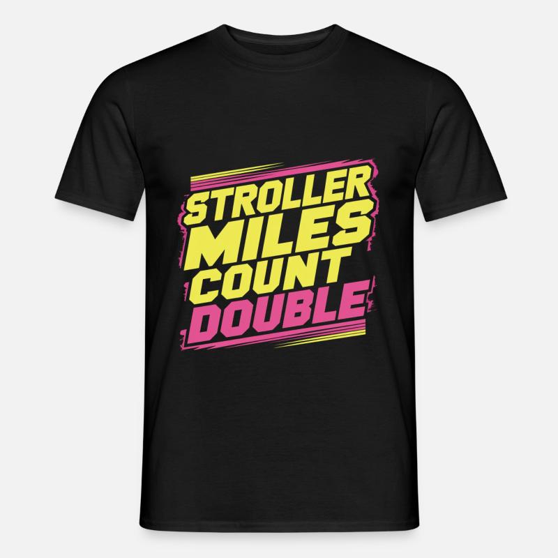 Stroller Miles Count Double 13 - Männer T-Shirt - Schwarz