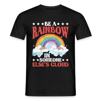 Be A Rainbow In Someone Else's Cloud 8 - Men's T-Shirt - black - Front - AI Model Male 178 light (178cm)
