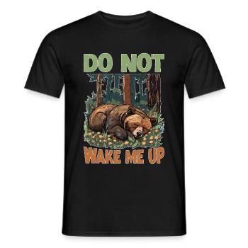 Do Not Wake Me Up 24 - Men's T-Shirt - black - Front - AI Model Male 178 light (178cm)