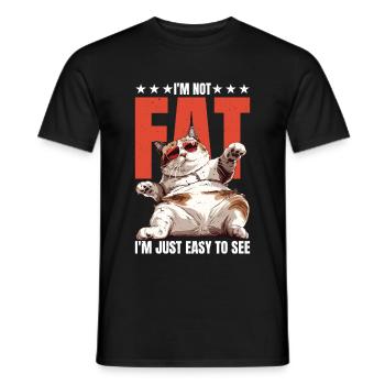 I'm Not Fat, I'm Just Easy To See 62 - Men's T-Shirt - black - Front - AI Model Male 178 light (178cm)