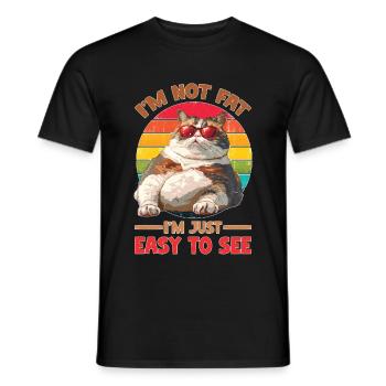 I'm Not Fat, I'm Just Easy To See 61 - Men's T-Shirt - black - Front - AI Model Male 178 light (178cm)