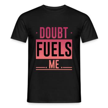Le doute m’alimente 4 - T-shirt homme - noir - Devant - AI Model Male 178 light (178cm)