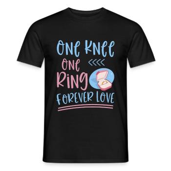 Un genou une bague Amour éternel 4 - T-shirt homme - noir - Devant - AI Model Male 178 light (178cm)
