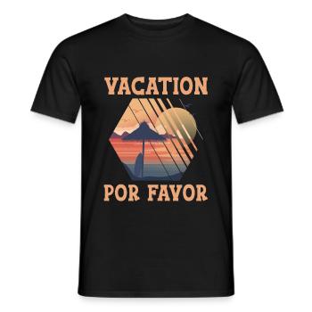 Vacances par Favor 2 - T-shirt homme - noir - Devant - AI Model Male 178 light (178cm)
