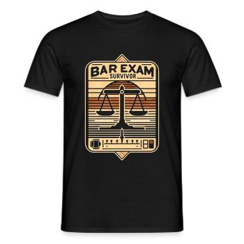 Bar Exam Survivor 10 - Männer T-Shirt - Schwarz - Vorne - AI Model Male 178 light (178cm)