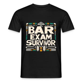 Bar Exam Survivor 13 - Männer T-Shirt - Schwarz - Vorne - AI Model Male 178 light (178cm)