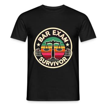 Bar Exam Survivor 14 - Men's T-Shirt - black - Front - AI Model Male 178 light (178cm)