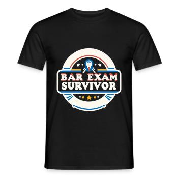 Bar Exam Survivor 9 - Männer T-Shirt - Schwarz - Vorne - AI Model Male 178 light (178cm)