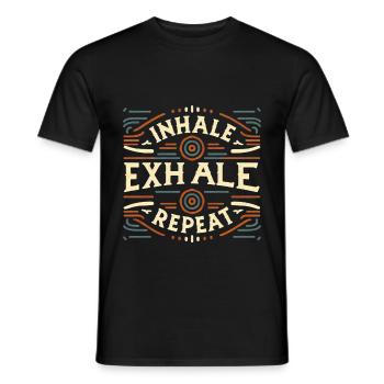 Inspirez Expirez Répétez 8 - T-shirt homme - noir - Devant - AI Model Male 178 light (178cm)