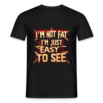 I'm Not Fat, I'm Just Easy To See 55 - Men's T-Shirt - black - Front - AI Model Male 178 light (178cm)