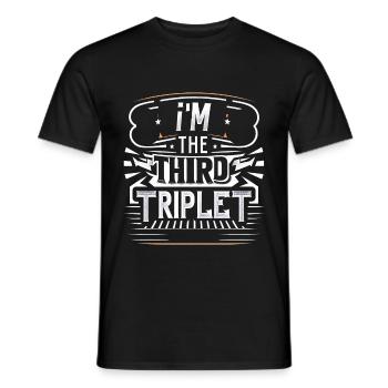 I'm The Third Triplet 7 - Men's T-Shirt - black - Front - AI Model Male 178 light (178cm)