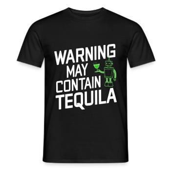 Warning May Contain Tequila 18 - Men's T-Shirt - black - Front - AI Model Male 178 light (178cm)