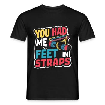 Tu m’avais aux pieds dans les sangles 57 - T-shirt homme - noir - Devant - AI Model Male 178 light (178cm)