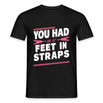 Tu m’avais aux pieds dans les sangles 62 - T-shirt homme - noir - Devant - AI Model Male 178 light (178cm)