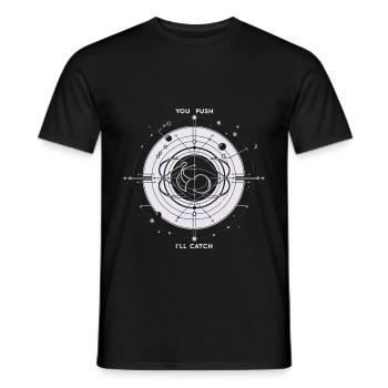 You Push I'll Catch 14 - Men's T-Shirt - black - Front - AI Model Male 178 light (178cm)