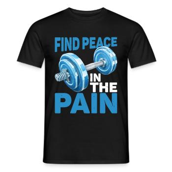 Trouver la paix dans la douleur 68 - T-shirt homme - noir - Devant - AI Model Male 178 light (178cm)