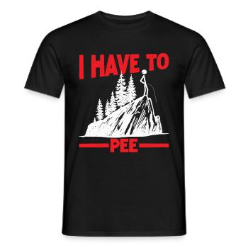 I Have To Pee 36 - Men's T-Shirt - black - Front - AI Model Male 178 light (178cm)