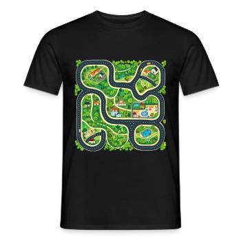 Car Play Mat Gives Parents A Massage 2 - Männer T-Shirt - Schwarz - Vorne - AI Model Male 178 light (178cm)
