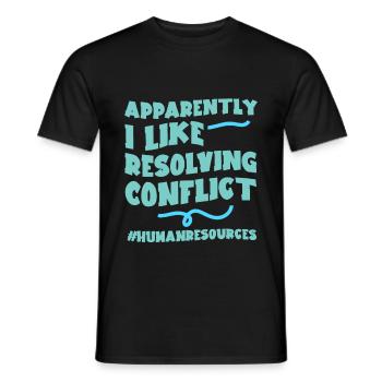 Apparemment, j’aime résoudre les conflits 2 - T-shirt homme - noir - Devant - AI Model Male 178 light (178cm)