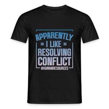 Apparemment, j’aime résoudre les conflits 4 - T-shirt homme - noir - Devant - AI Model Male 178 light (178cm)
