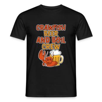 Écrevisses, bière et , équipage 2 - T-shirt homme - noir - Devant - AI Model Male 178 light (178cm)
