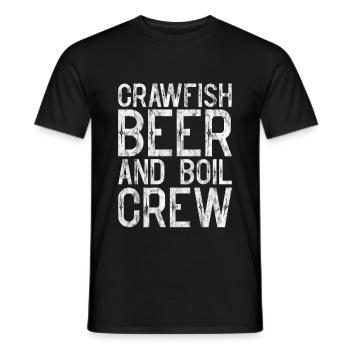 Écrevisses, bière et Crew 3 - T-shirt homme - noir - Devant - AI Model Male 178 light (178cm)