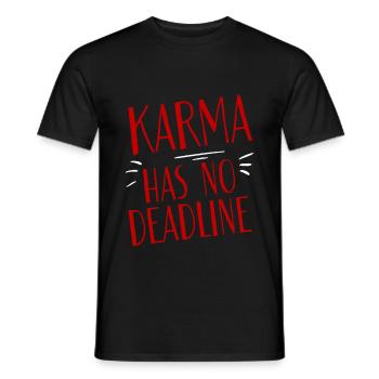 Le karma n’a pas de date limite 2 - T-shirt homme - noir - Devant - AI Model Male 178 light (178cm)
