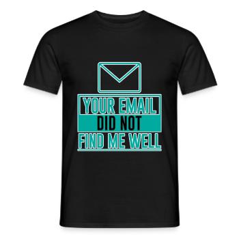 Votre email ne m’a pas trouvé bien 8 - T-shirt homme - noir - Devant - AI Model Male 178 light (178cm)