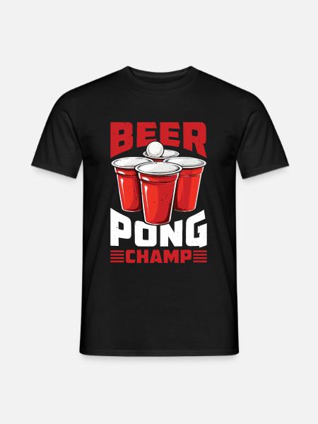 Beer Pong Champ - Männer T-Shirt - Schwarz