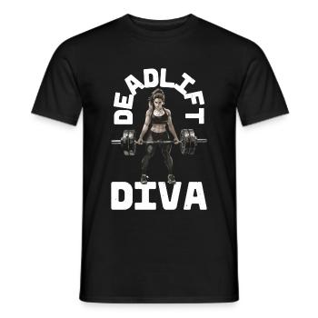 Deadlift Diva 9 - Männer T-Shirt - Schwarz - Vorne - AI Model Male 178 light (178cm)